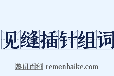 见缝插针组词是什么意思的图片